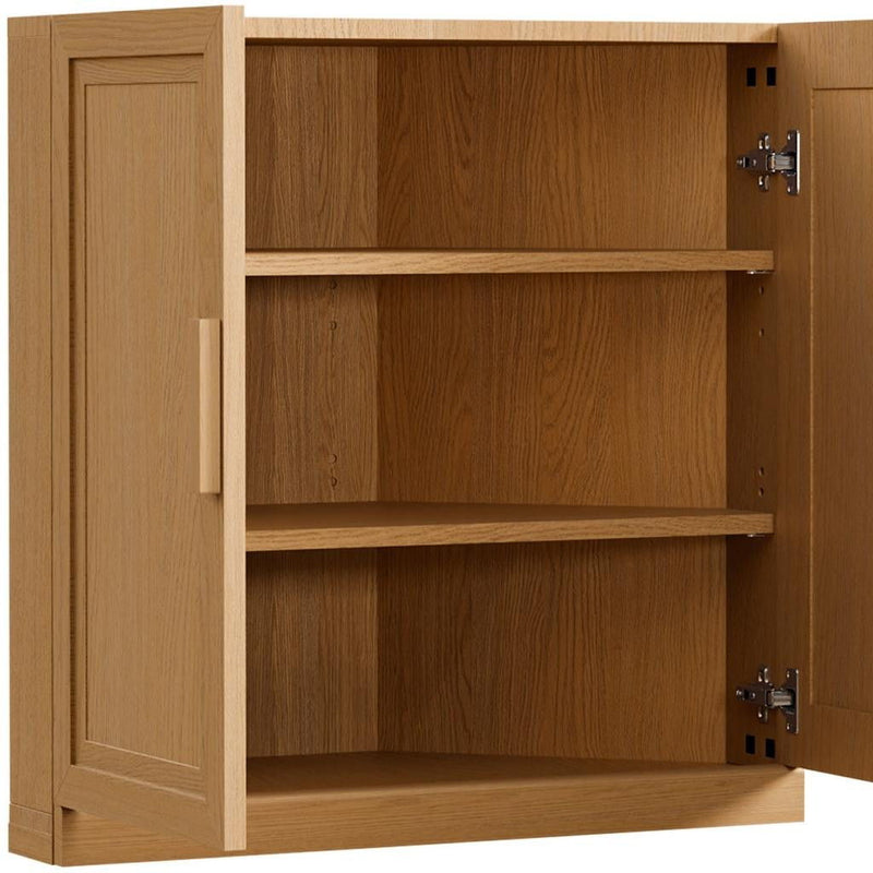 31" Wood Corner Corner Accent Dining Cabinet With Two Doors - Brown