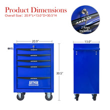 Load image into Gallery viewer, Rolling Metal Tool Chest With Drawers, Steel Storage Cabinet With Ball Bearing Slides
