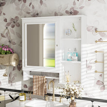 Load image into Gallery viewer, Wall Mounted Bathroom Storage Cabinet, Medicine Cabinets With Large Mirror Door, Adjustable Shelves And Three Open Storage Levels(Not Include Bathroom Vanity)

