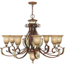 Load image into Gallery viewer, Nine Light Metal Dimmable Chandelier With Shades - Bronze
