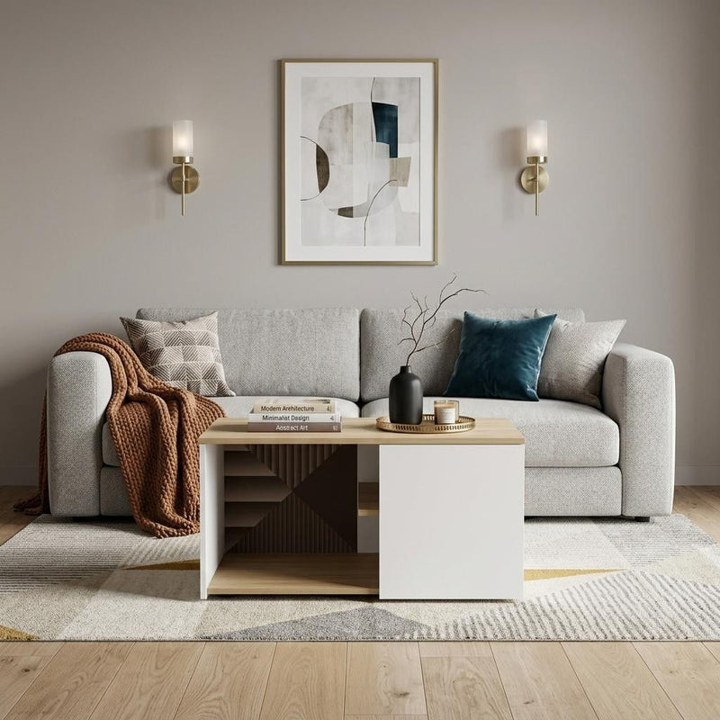 Pedestal Coffee Table (734176) - White