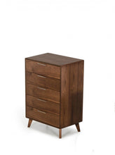 Load image into Gallery viewer, Solid Wood 5 Drawer Chest - Walnut
