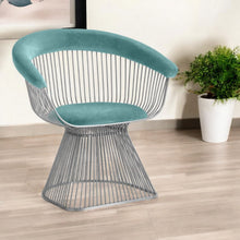 Load image into Gallery viewer, Teal And Velvet Steel Windsor Back Dining Arm Chair - Teal Blue
