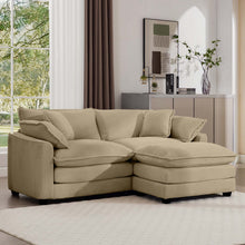 Load image into Gallery viewer, Modern Oversized Modular Cushion Sofa With Ottoman, Low Back, Deep Seating Sofa Set
