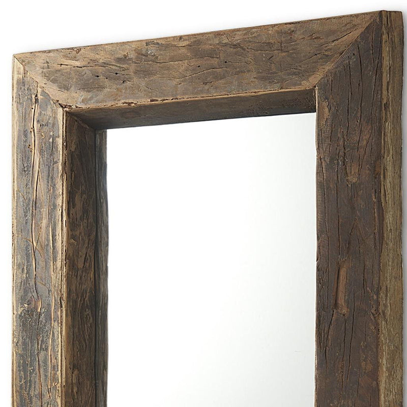 Solid Wood Framed Accent Mirror (729162) - Brown