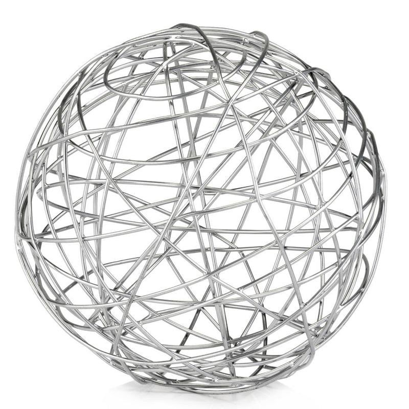 Decorative Orb Tabletop Sculpture - Silver