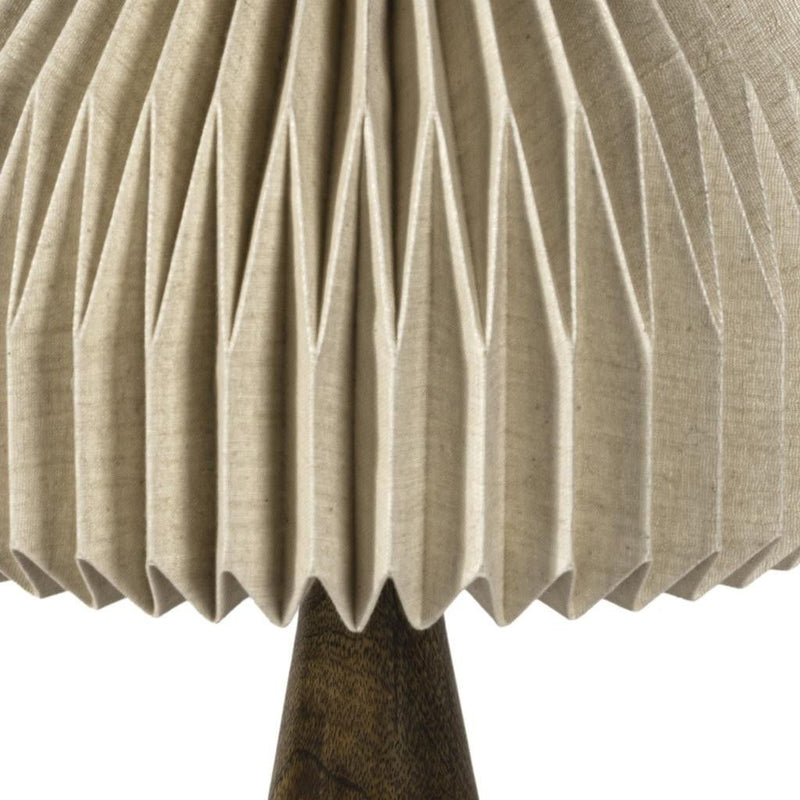 Geometric Table Lamp LED With Dome Shade - Natural
