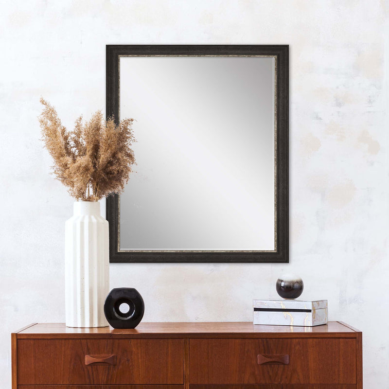 Framed Accent Mirror - Dark Brown