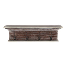 Load image into Gallery viewer, 28" Solid Wood Four Hook Wall Mount Coat Rack - Brown
