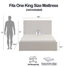 Load image into Gallery viewer, Lucas - Tall Headboard Upholstered Bed
