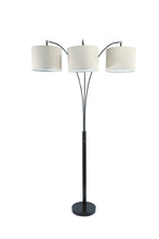 Load image into Gallery viewer, Three Lights Tree Floor Lamp With Beige Drum Shade - Beige And Espresso Brown
