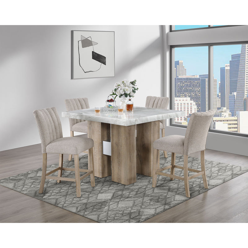 Mikha - Bar Table And 4 Bar Stools