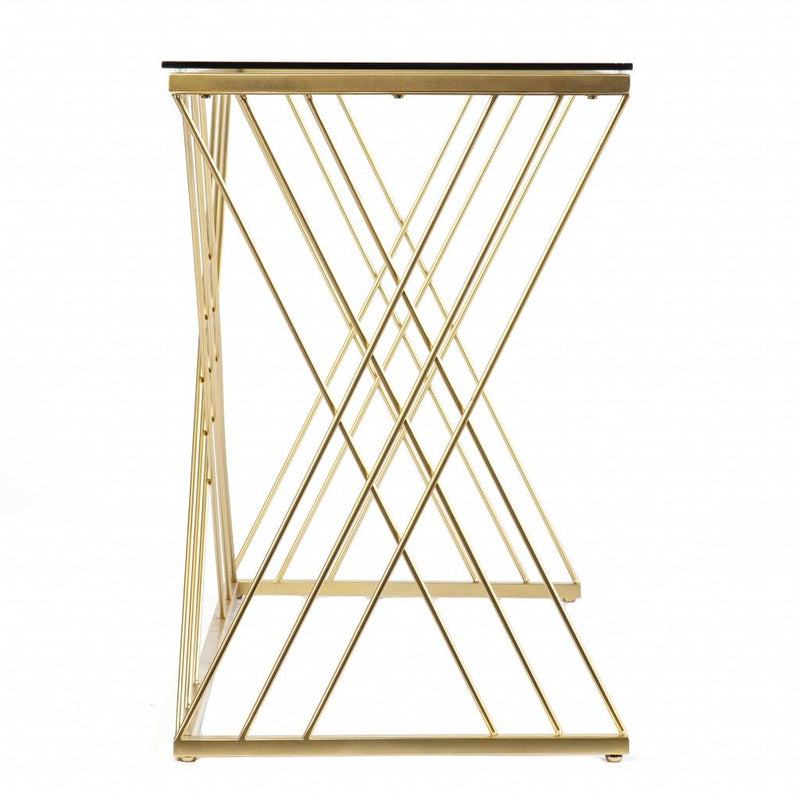 Writing Desk (402046) - Clear / Gold