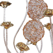 Load image into Gallery viewer, Metal And Acrylic Flowers Bedside Lamp - Silver And Rose Gold
