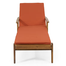 Load image into Gallery viewer, Jason - Black Chaise Lounge Adjustable Acacia Wood Outdoor Furniture
