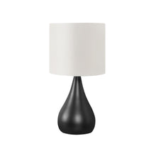 Load image into Gallery viewer, Metal Round Table Lamps With Ivory Drum Shade (Set of 2) - Black
