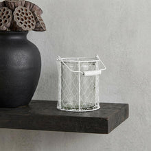 Load image into Gallery viewer, Wire Basket Jar - White / Clear
