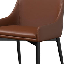 Load image into Gallery viewer, Upholstered Faux Leather Dining Side Chairs (Set of 2) - Chestnut / Black

