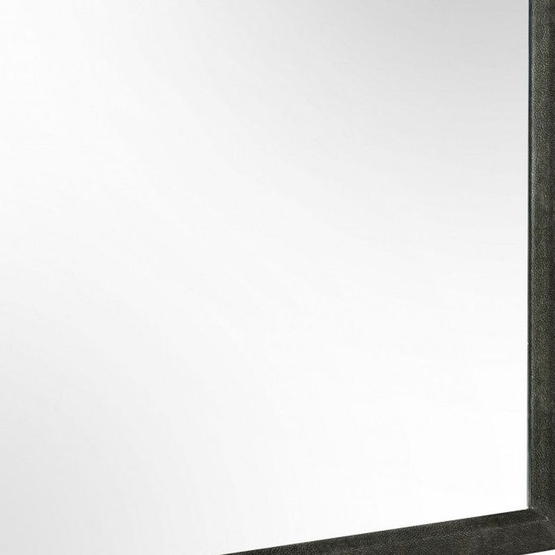Shagreen Framed Dresser Mirror - Gray