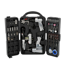 Load image into Gallery viewer, 71 Piece Air Tool And Accessories Kit, Impact Wrench, Air Ratchet, Die Grinder, Aire Hammer, Hose Fittings, Storage Case - Black / Silver

