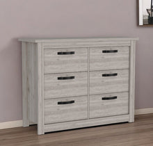 Load image into Gallery viewer, 47" Six Drawer Double Dresser - Light Gray
