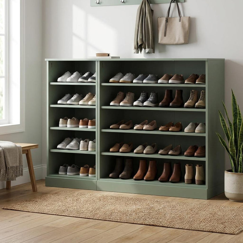 Solid Woodshoe Storage Cabinet (755955) - Sage