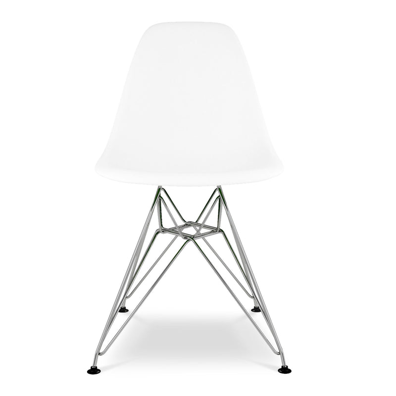 Steel Dining Side Chair - White