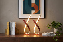 Load image into Gallery viewer, 17" Red Modern Abstract Ribbons Table Lamp
