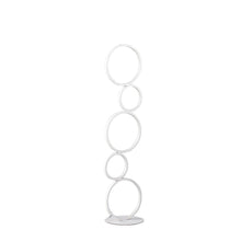 Load image into Gallery viewer, 39" White Metal Five Circle Geometric Sculpture LED Table Lamp
