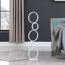 Load image into Gallery viewer, 39" White Metal Five Circle Geometric Sculpture LED Table Lamp
