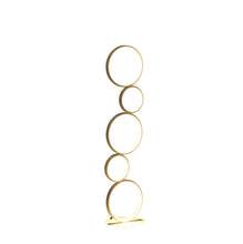 Load image into Gallery viewer, 39" White Metal Five Circle Geometric Sculpture LED Table Lamp
