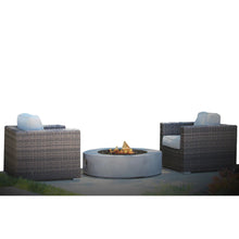 Load image into Gallery viewer, Patio Conversation Set For 2 With Cushions And Fire Pit - Brown
