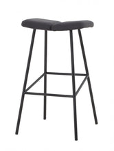 Load image into Gallery viewer, 30" Steel Backless Bar Height Bar Chair - Gray And Black
