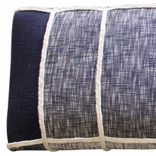 Load image into Gallery viewer, 47" Blue And Gray Textural White Leg Upholstered Bench
