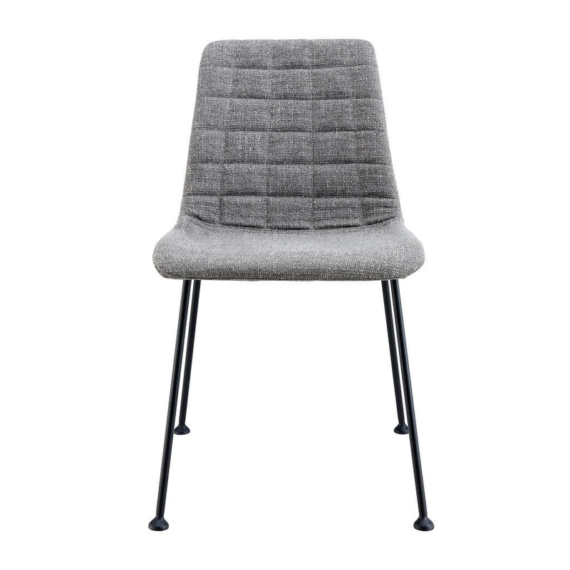 Upholstered Fabric Dining Side Chairs (Set of 2) - Light Gray