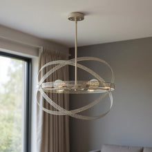 Load image into Gallery viewer, Kitchen Island Six Light Metal Dimmable Chandelier - Silver
