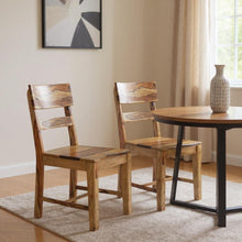 Load image into Gallery viewer, Ladder Back Dining Side Chairs (Set of 2) - Brown

