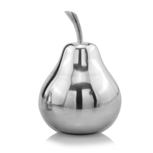 Load image into Gallery viewer, Buffed Decorative Pear Tabletop Sculpture (354622) - Silver
