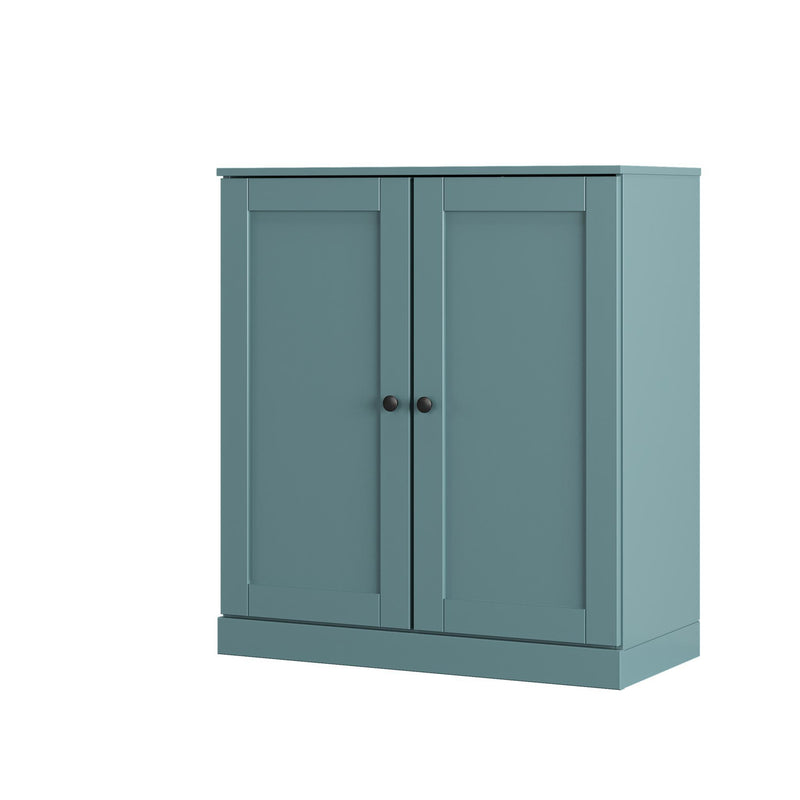 Twenty Pair Solid Woodshoe Storage Cabinet (752350) - Aqua