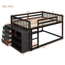Load image into Gallery viewer, Bunk Bed With 4 Drawers And 3 Shelves
