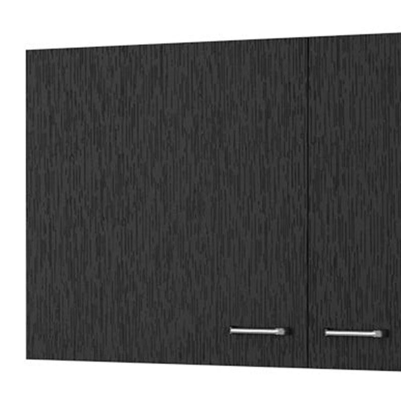 Wood Wall Mounted Accent Cabinet - Black
