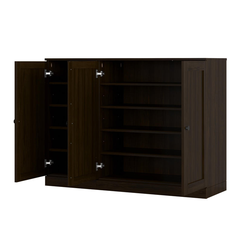 Solid Woodshoe Storage Cabinet (755988) - Espresso