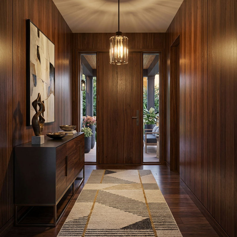 Mercury Flush Chandelier With Shades - Ash Gray / Gold