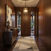 Load image into Gallery viewer, Mercury Flush Chandelier With Shades - Ash Gray / Gold
