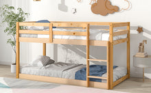 Load image into Gallery viewer, Twin over Twin Floor Bunk Bed,Natural(New SKU:W504P148543)
