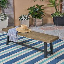 Load image into Gallery viewer, Cloud - Outdoor Bench With Acacia Wood Frame And Slat Panel Design
