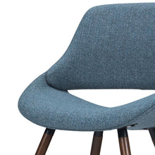 Load image into Gallery viewer, Solid Wood Dining Parsons Chair - Blue / Natural
