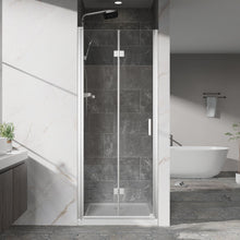 Load image into Gallery viewer, Frameless Bi Fold Shower Doors 30" W X 72" H - Chrome

