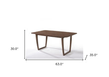 Load image into Gallery viewer, 63" Walnut Rectangular Dining Table
