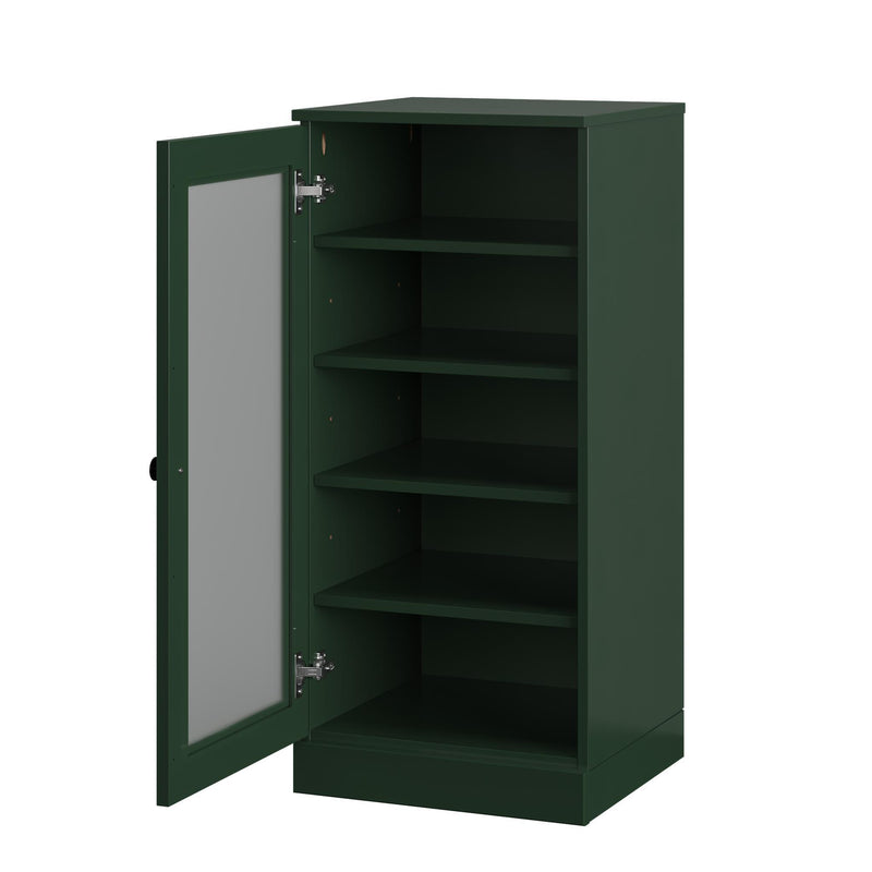 Ten Pair Solid Woodshoe Storage Cabinet (752266) - Green